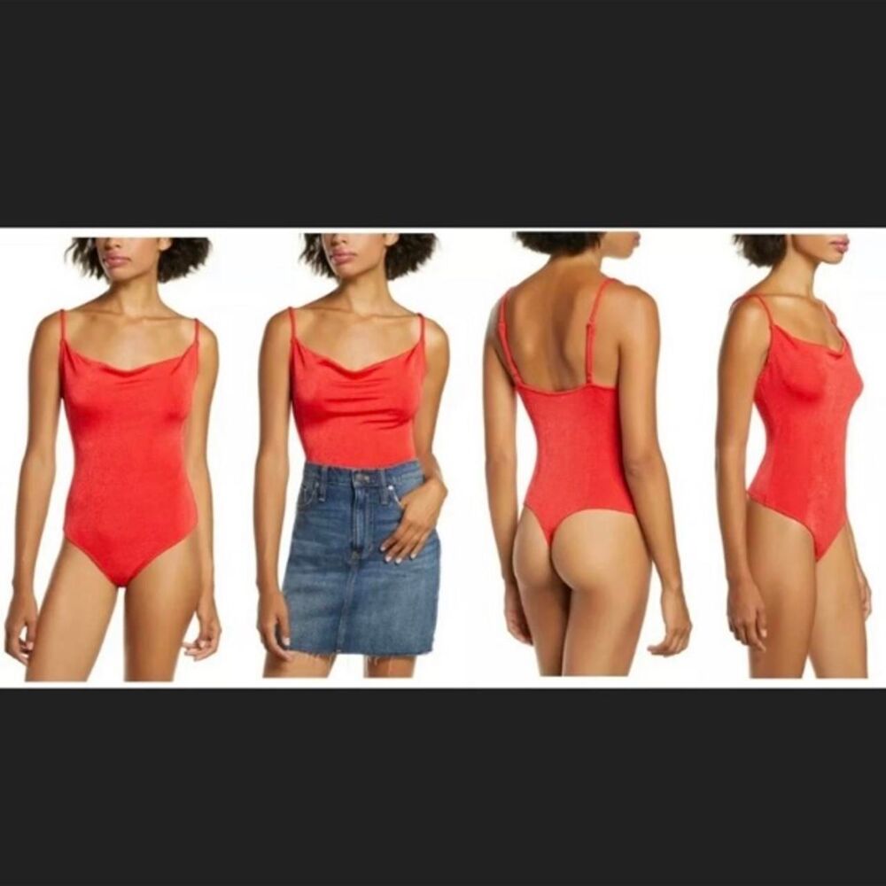 Free-people Women's Red Bodysuit